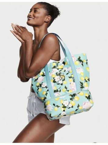 Пляжна сумка Cooler Tote Bag Swim Picnic Beach Lemons Blue