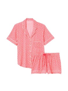 Піжама Modal Short Pj Set Coral White dot