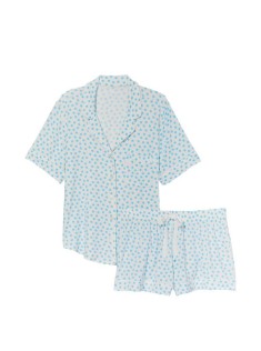 Піжама Modal Short Pj Set White Blue dot