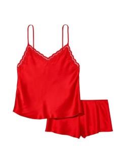 Піжама червона The Satin Cami Short PJ Set