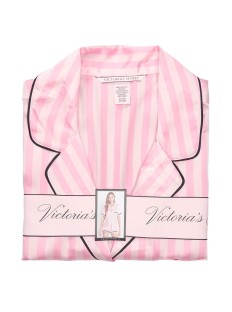 Пижама The Satin Short PJ Set Angel Pink Stripe