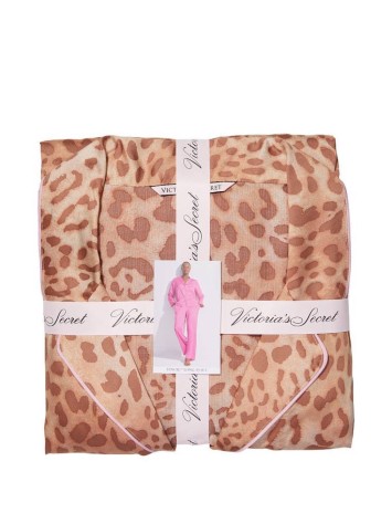 Піжама Modern Leopard Satin Long PJ Set
