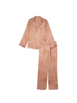 Пижама Modern Leopard Satin Long PJ Set 