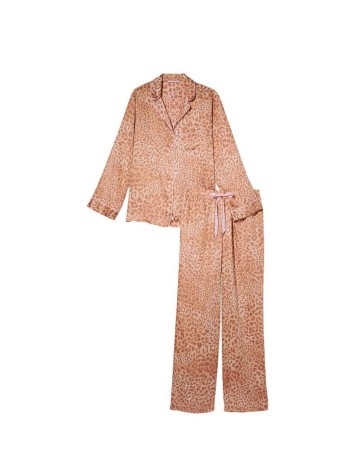 Піжама Modern Leopard Satin Long PJ Set