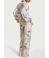 Пижама Satin Long PJ Set Flower print