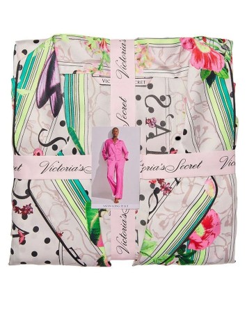 Піжама Satin Long PJ Set Flower print