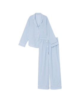 Пижама Виктория Сикрет Blue Cotton Long PJ Set