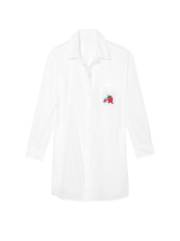 Бавовняна сорочка Oversize Cotton Sleepshirt Strawberry