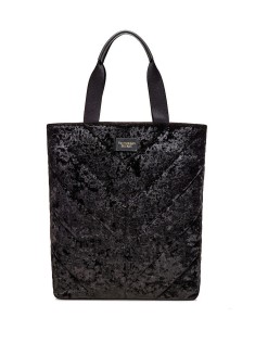 Вельветова сумка Victoria's Secret Black Velvet Tote