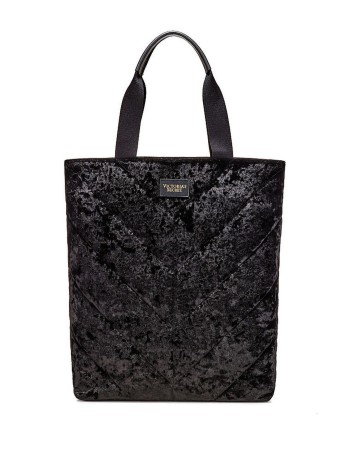 Вельветова сумка Victoria's Secret Black Velvet Tote