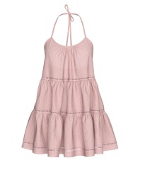 Міні-сукня з бавовни Victoria's Secret Beachwear Cotton Gauze Halter Tiered Mini Dress