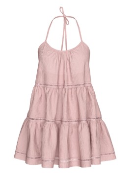 Міні-сукня з бавовни Victoria's Secret Beachwear Cotton Gauze Halter Tiered Mini Dress