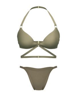 Купальник Archives Sexy Cut-Out Strappy Push-Up Bikini Top Set Desert Cactus