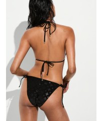 Купальник Victoria's Secret Black Shimmer The BagKINI String Bikini Set 