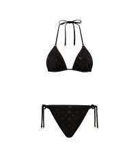 Купальник Victoria's Secret Black Shimmer The BagKINI String Bikini Set 