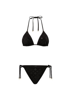 Купальник Victoria's Secret Black Shimmer The BagKINI String Bikini Set 