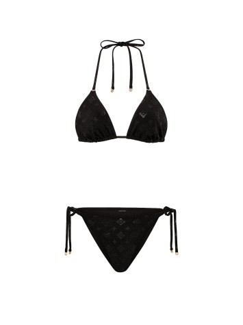 Купальник Victoria's Secret Black Shimmer The BagKINI String Bikini Set