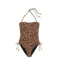 Купальник Essential Strapless Ruched One-Piece Swimsuit Leopard Victoria's Secret