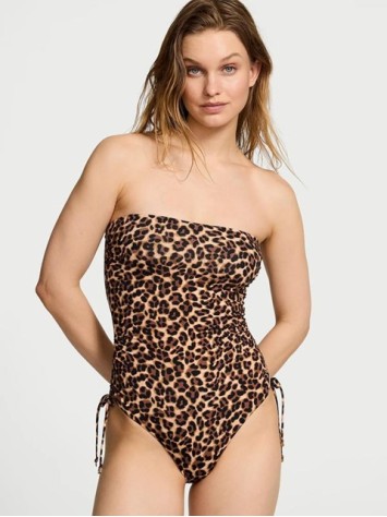 Essential Strapless Ruched One-Piece Swimsuit