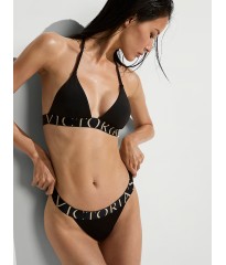 Купальник Exploded Logo Black Triangle Bikini Top Set Victoria's Secret