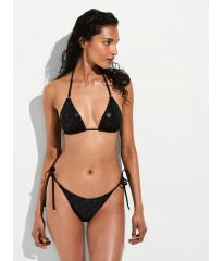 Купальник Victoria's Secret Black Shimmer The BagKINI String Bikini Set 