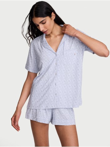Пижама Victoria's Secret SoSoft Modal Short Pajama Set Icy Lavender Logos