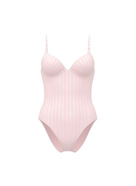 Сплошной купальник Victoria's Secret Angel Essentials Balconette Cheeky One-Piece Swimsuit Iconic Stripes