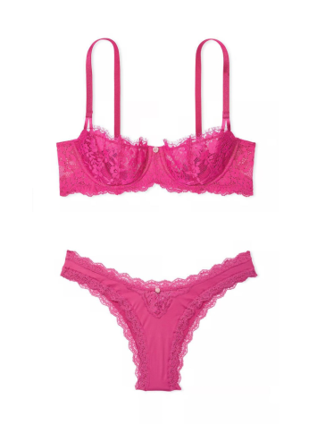 Комплект белья Wicked Unlined Lace Balconette Bra Victoria's Secret
