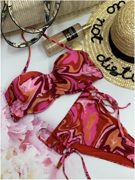 Купальник бандо Victoria's Secret барвистий принт