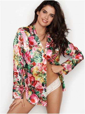 САТИНОВА ПІЖАМКА - VICTORIA'S SECRET x MARY KATRANZOU PJ SET - ROSE STRIPE