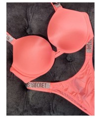 Комплект білизни Victoria's Secret Very Sexy Neon Pink Push-up Bra set