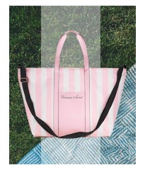 Пляжна сумка Victoria's Secret Signature Striped Pink Beach Tote