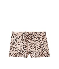 Сатинова піжама Victoria's Secret The Satin Short PJ Set Champagne Nude Leopard Spots