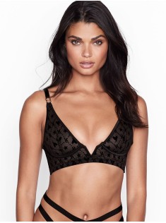 Бюстгальтер Victoria's Secret Luxe Lingerie Logo V-wire Long Line Bralette