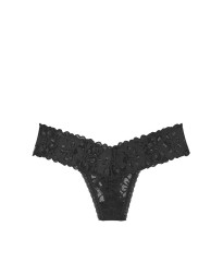 Трусики стринги Victoria’s Secret Black Lace Thong panty