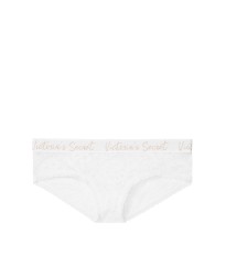 Трусики Victoria’s Secret Hiphugger, белые хипхагеры с кружевом