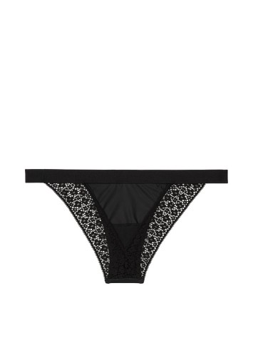Трусики Victoria Secret Viry Sexy Black Lace String bikini