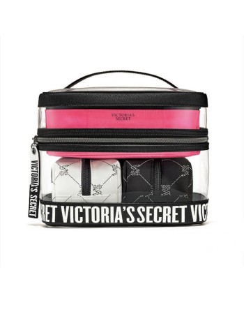 VS Monogram 4-in-1 Beauty Bag set Набір косметичок Victoria's Secret