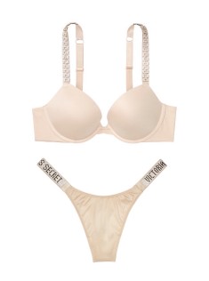 Комплект білизни Victoria's Secret Pink Very Sexy Embellished Strap Push-up Bra set