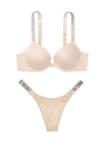 Комплект білизни Victoria's Secret Pink Very Sexy Embellished Strap Push-up Bra set