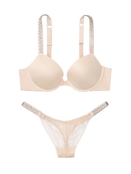 Комплект білизни Victoria's Secret Very Sexy Champagne Embellished Strap Push-up Bra set
