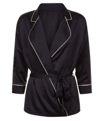 Сатиновая пижама BlueBella Wren Kimono and Trouser Set Black