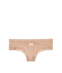 Трусики Victoria’s Secret Micro Beige Lace Inset Thong Panty