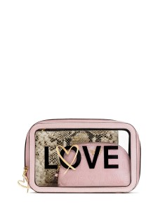3 в 1 косметичка Victoria's Secret LOVE Pink Backstage Nested Trio