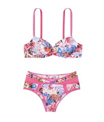 Комплект білизни Victoria&#39;s Secret x Mary Katrantzou Floral Lined Denim Bra &amp; Floral Cheekini Panty