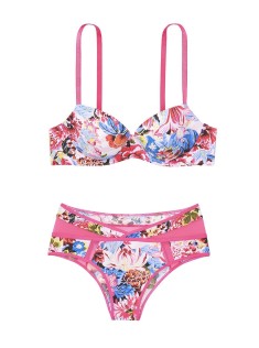 Комплект білизни Victoria&#39;s Secret x Mary Katrantzou Floral Lined Denim Bra &amp; Floral Cheekini Panty