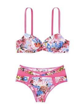 Комплект білизни Victoria's Secret x Mary Katrantzou Floral Lined Denim Bra &amp; Floral Cheekini Panty