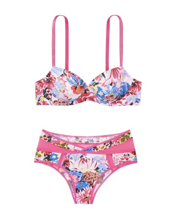 Комплект білизни Victoria&#39;s Secret x Mary Katrantzou Floral Lined Denim Bra &amp; Floral Cheekini Panty