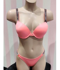 Комплект білизни Victoria's Secret Very Sexy Neon Pink Push-up Bra set