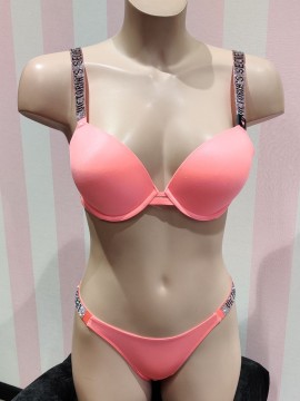 Комплект білизни Victoria's Secret Very Sexy Neon Pink Push-up Bra set